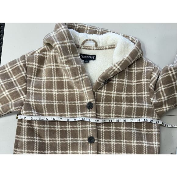 QVC Centigrade Bonded Sherpa Lined Plaid Jacket Color Brown Plaid NWOT S… - Picture 7 of 8